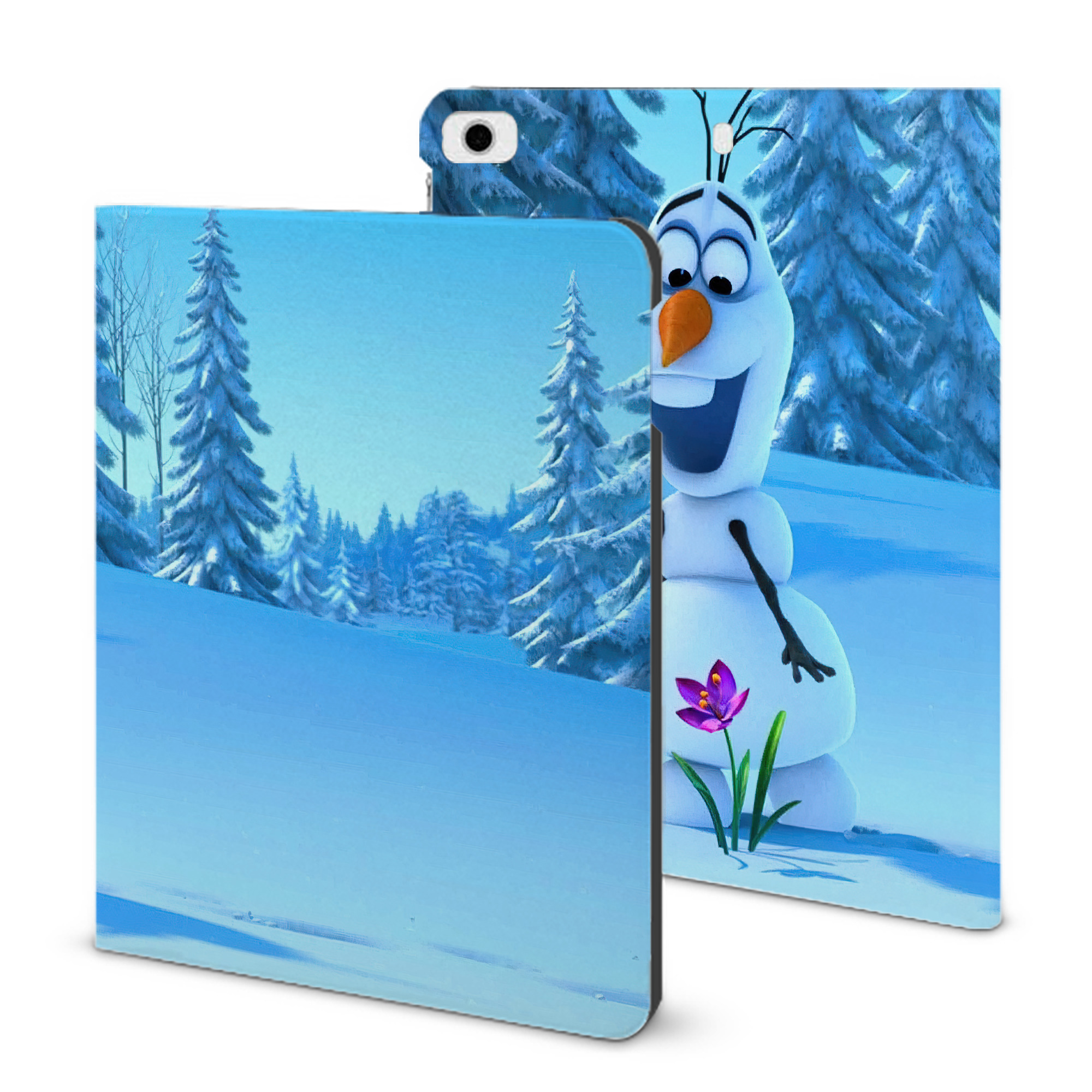 （画像用） アナと雪の女王 アンナ エルサ Frozen Anna Elsa IPad ケース ブック型 PUレザー TPU 耐衝撃 軽量 薄型 ペン収納なし 全面保護 IPad 各モデル対応